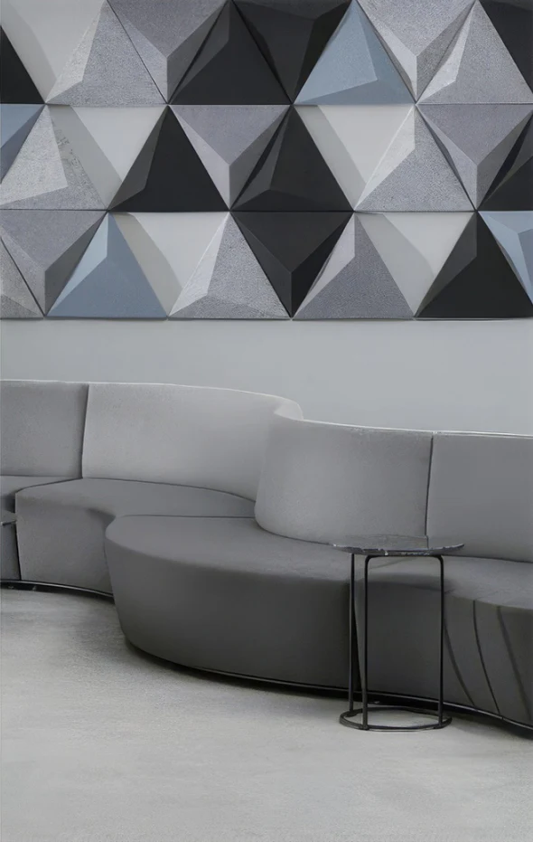 Supplier-provided visualization for 3D Formed PET Acoustic Wall Panels