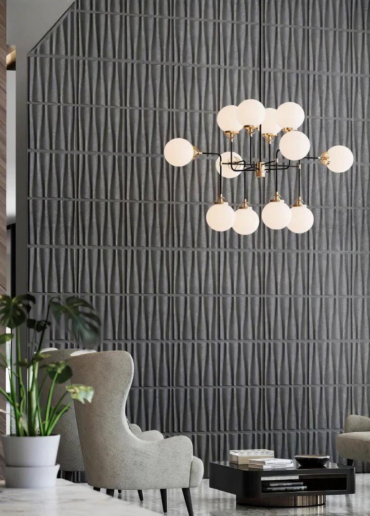 Supplier-provided visualization for 3D Formed PET Acoustic Wall Panels