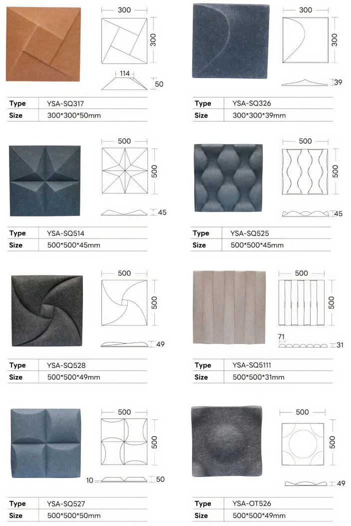 Supplier source reference for 3D Formed PET Acoustic Wall Panels