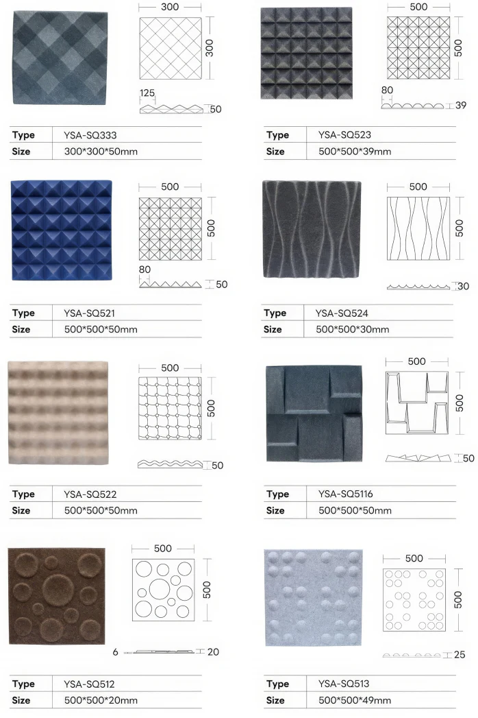 Supplier source reference for 3D Formed PET Acoustic Wall Panels