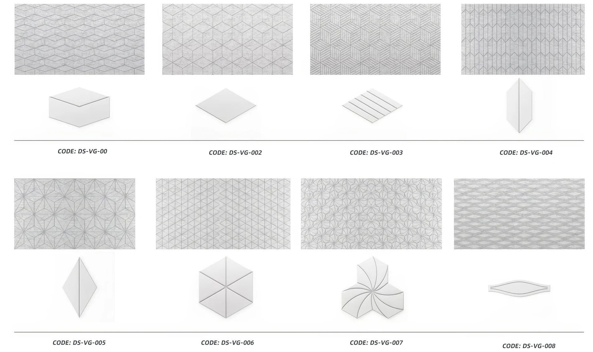 Supplier source reference for Carved Geometric PET Acoustic Wall Panels
