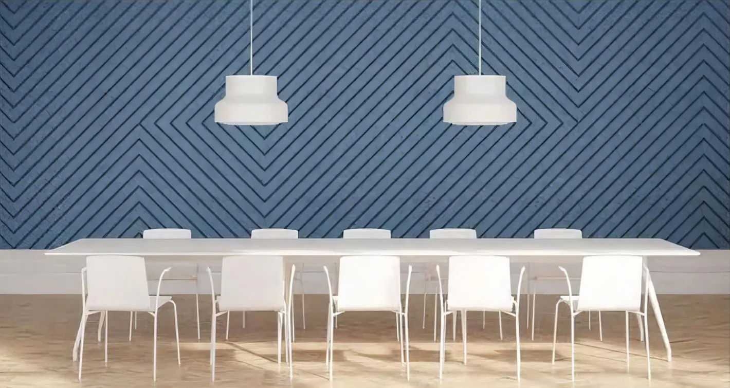 Supplier-provided visualization for Carved & Grooved PET Acoustic Wall Panels