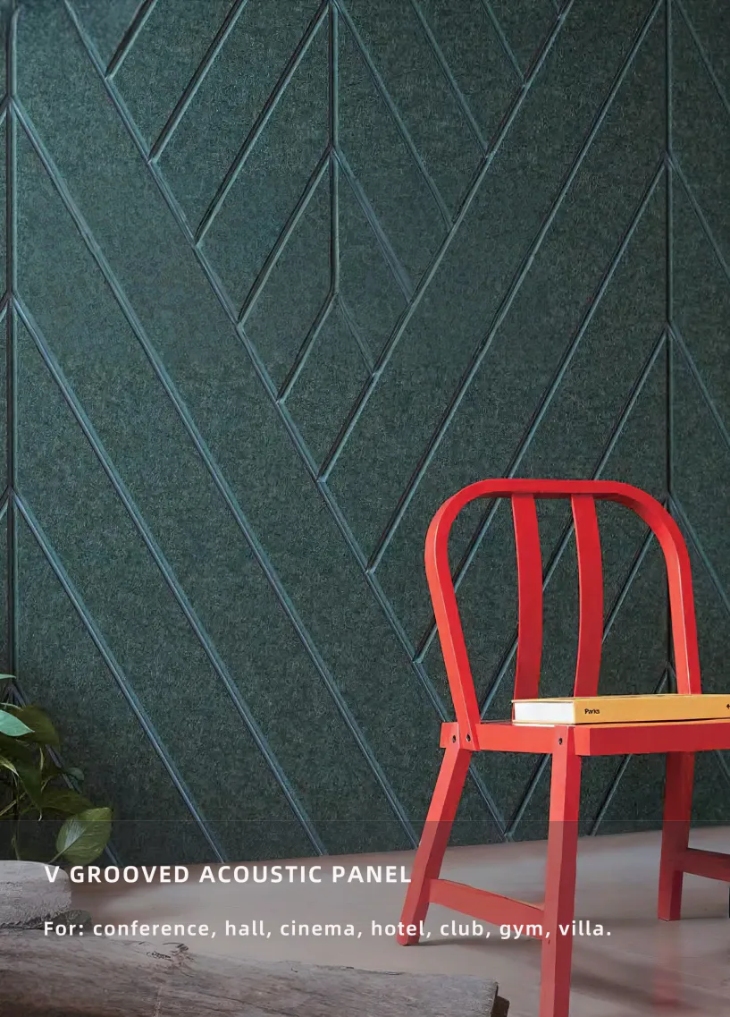 Supplier-provided visualization for Carved & Grooved PET Acoustic Wall Panels