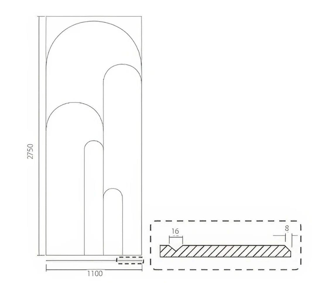 Supplier source reference for Carved & Grooved PET Acoustic Wall Panels