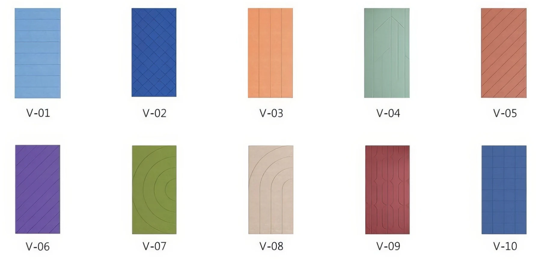 Supplier source reference for Carved & Grooved PET Acoustic Wall Panels