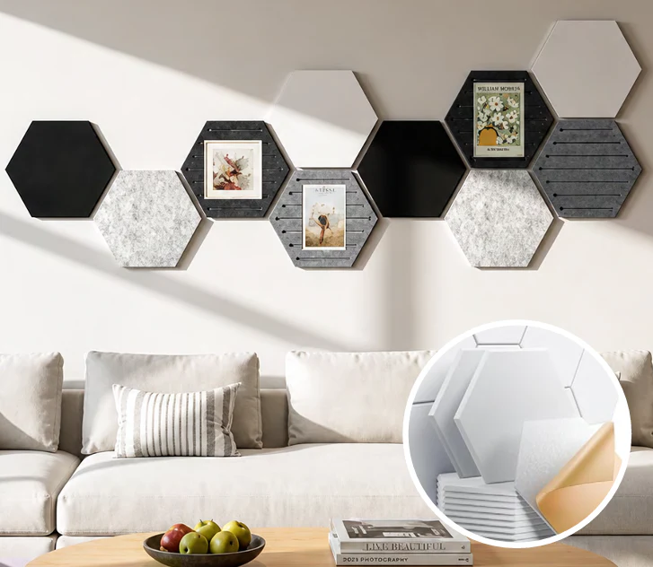 Supplier source reference for Carved Hexagonal PET Acoustic Wall Panels