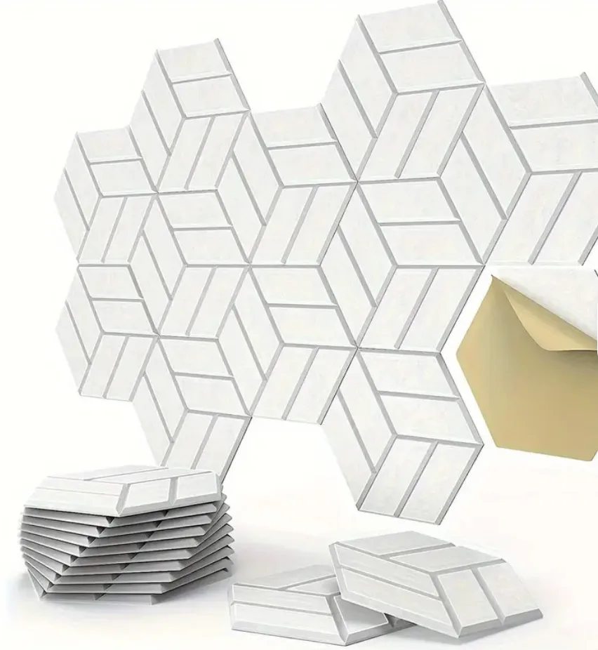 Supplier-provided visualization for Carved Hexagonal PET Acoustic Wall Panels
