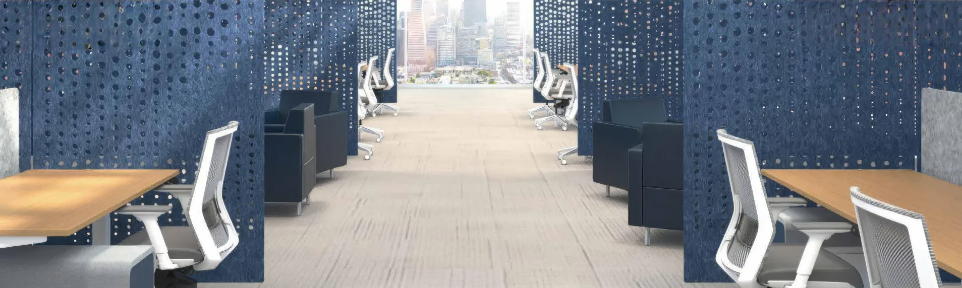 Supplier-provided visualization for Carved PET Hanging Screens