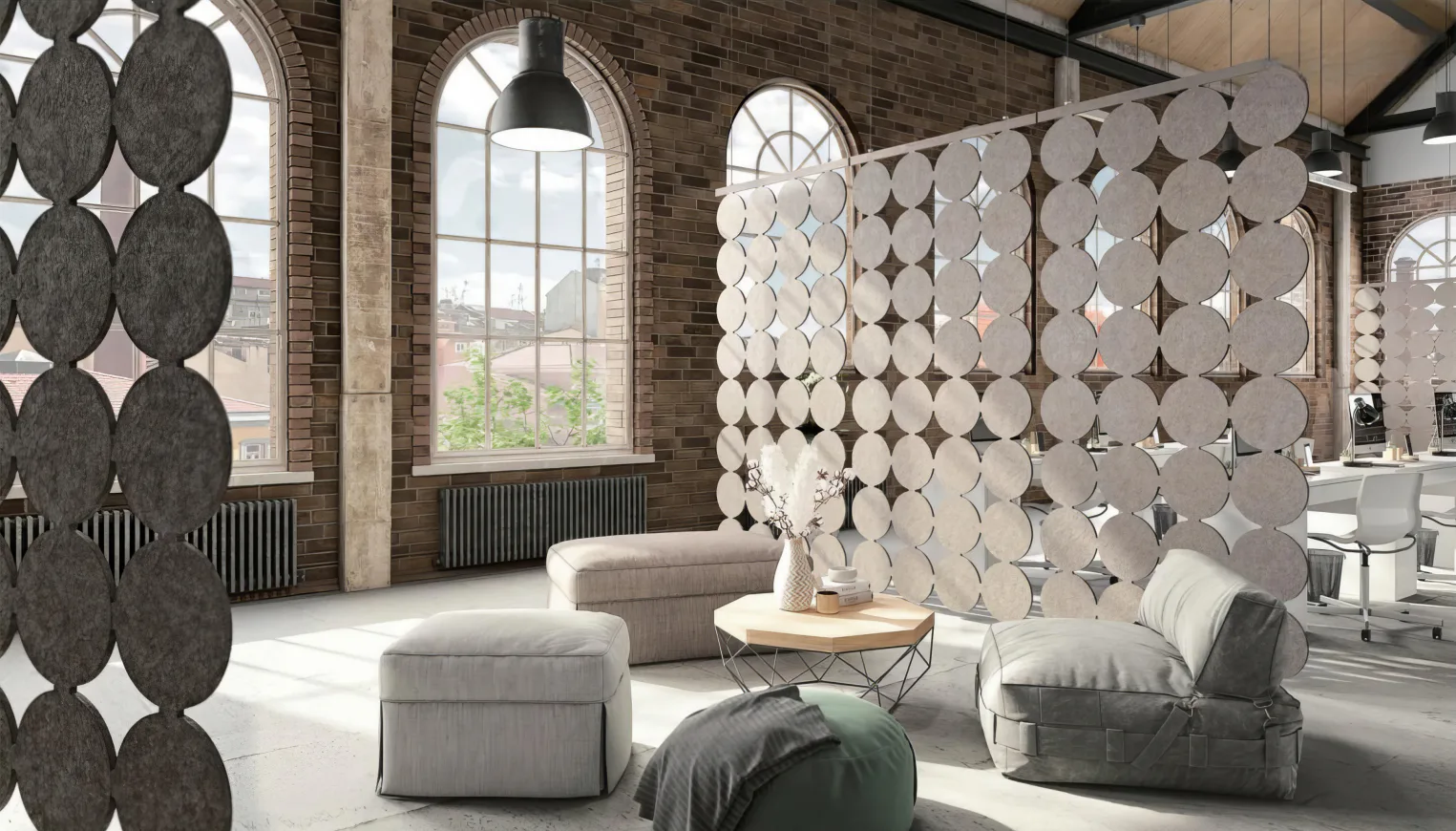 Supplier-provided visualization for Carved PET Hanging Screens