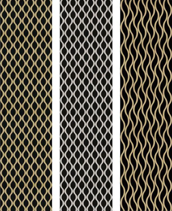 Supplier product-reference image showing curved slat finish options