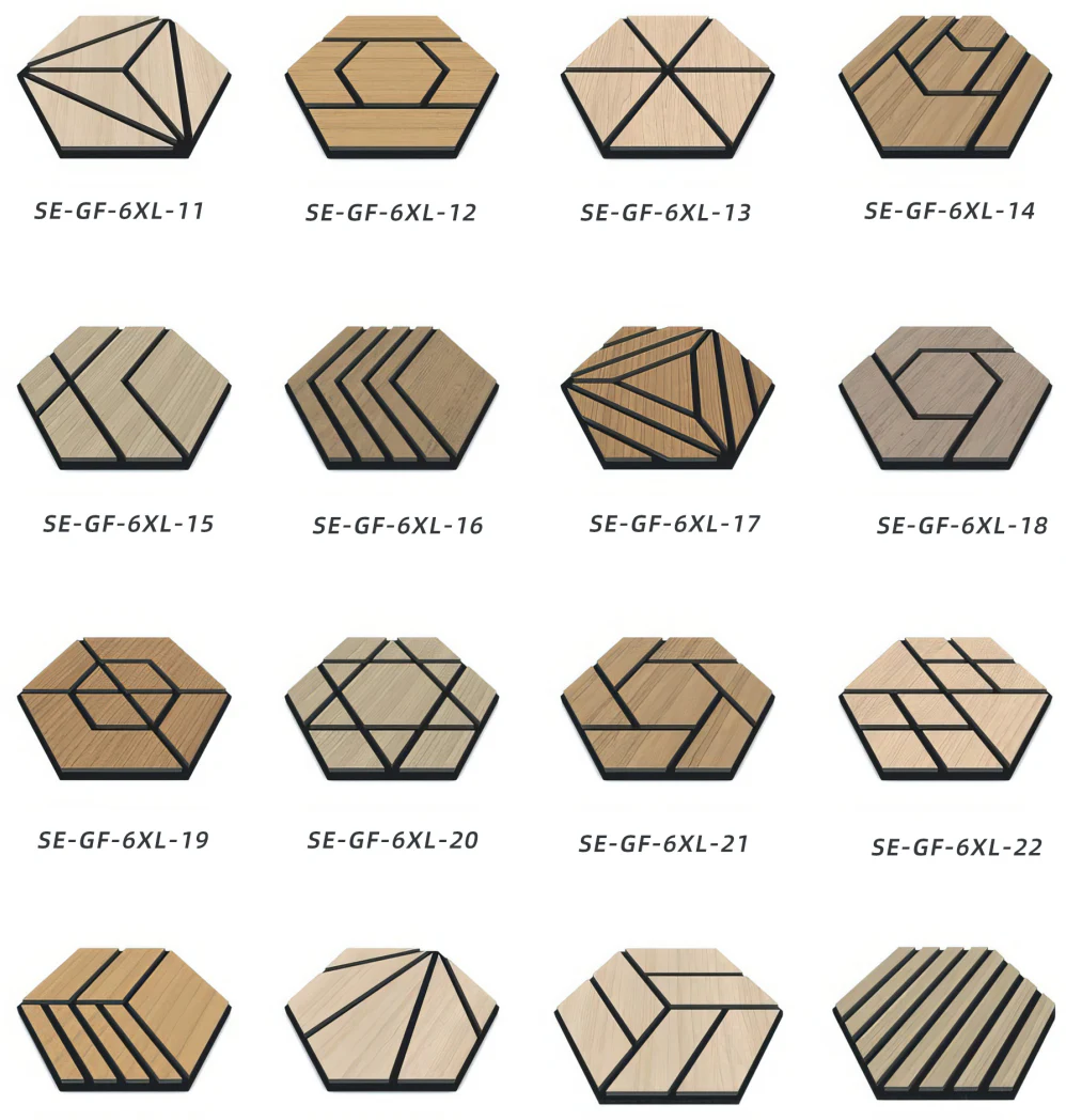 Supplier product-reference image showing hexagonal pattern options