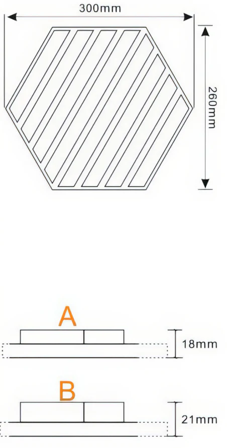 Supplier source reference for Hexagonal Wood Slat Acoustic Wall Panels