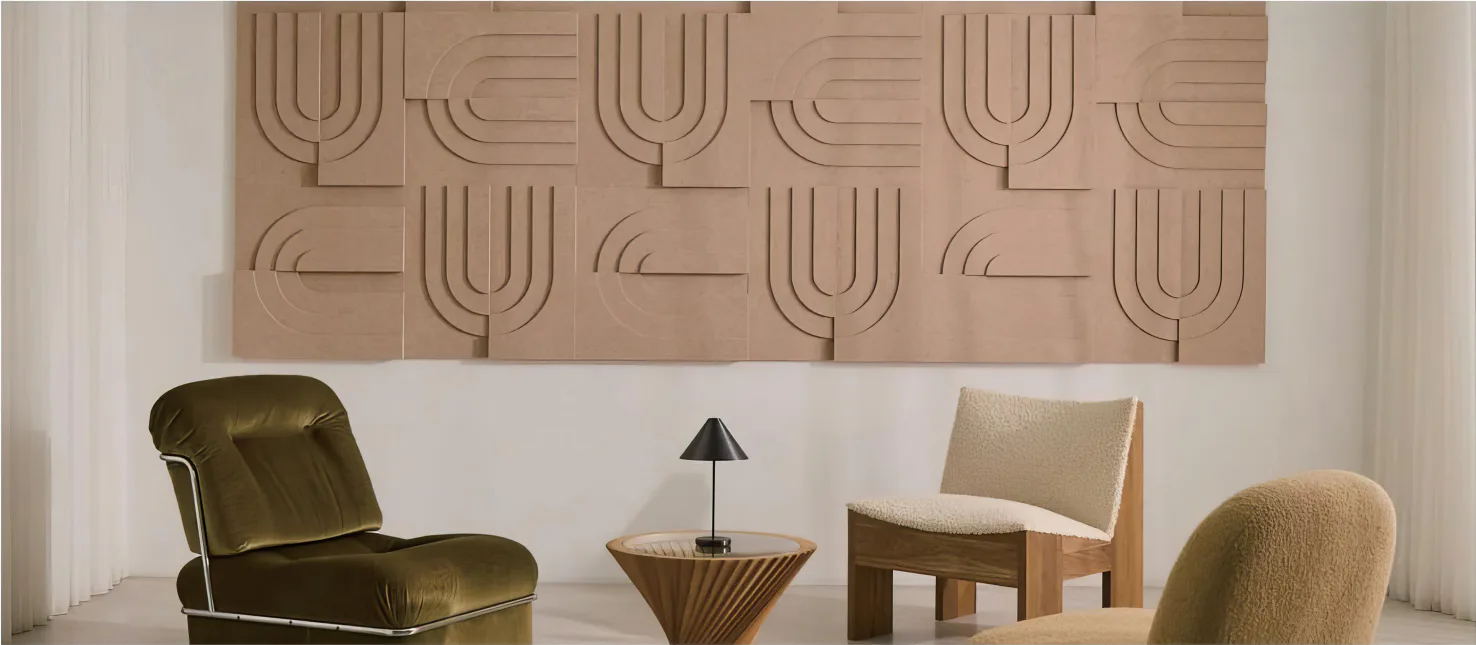 Supplier-provided visualization for Layered PET Acoustic Wall Panels