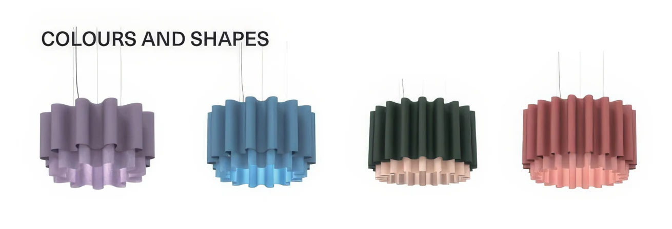 Supplier source sheet showing wave-form pendant color options