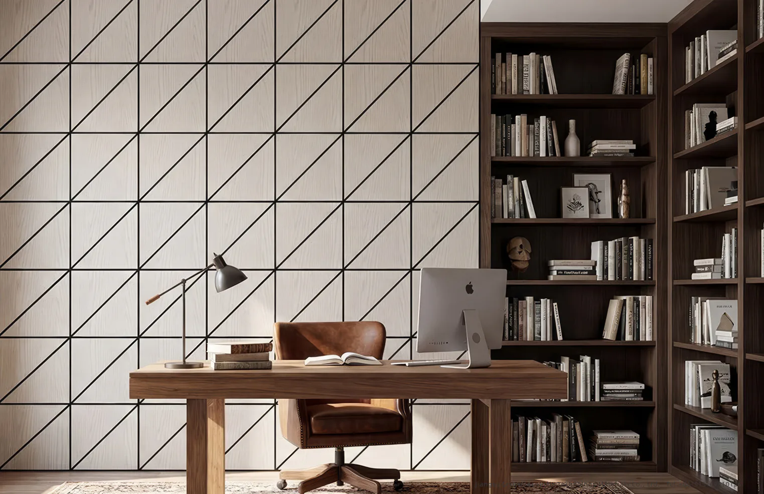 Supplier-provided visualization of diagonal revealed-grain PET panels