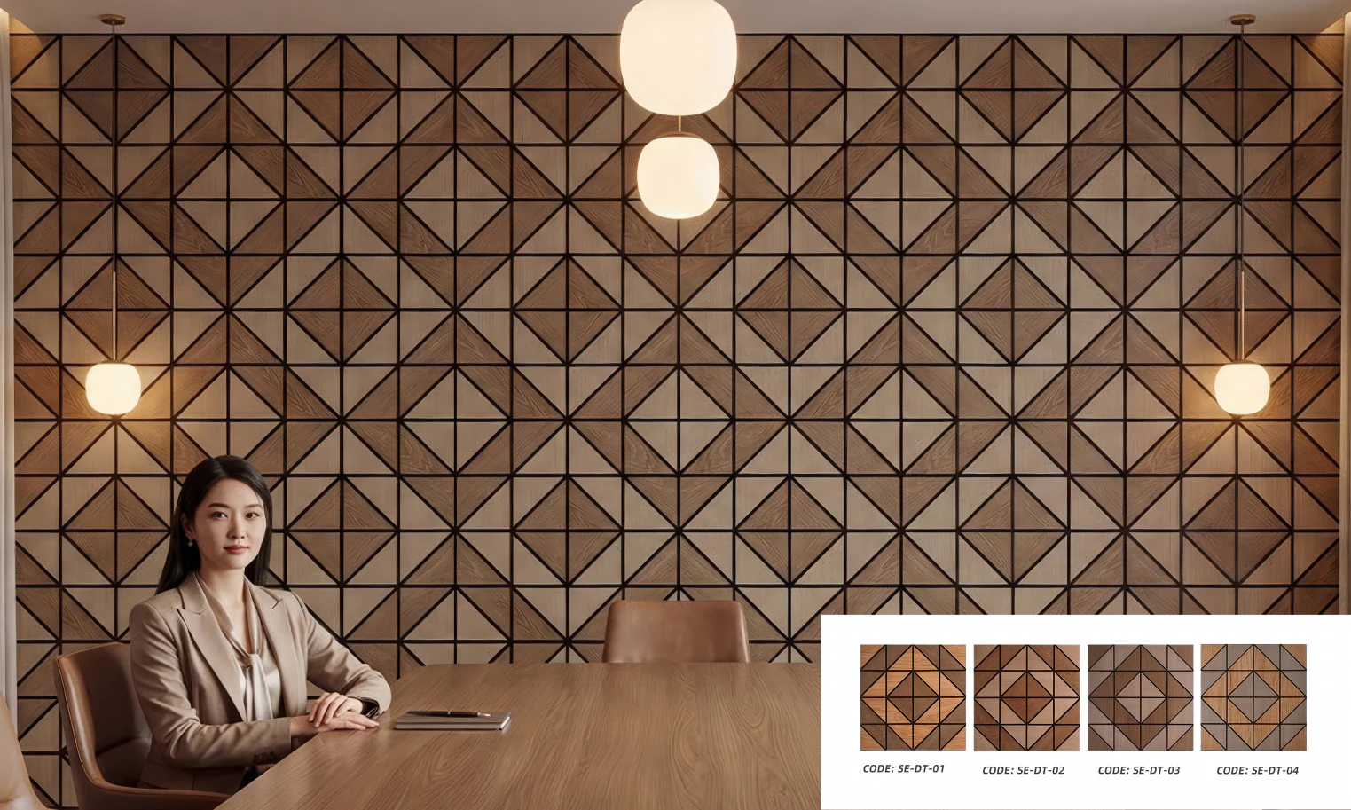 Supplier source reference showing geometric carved pattern series A