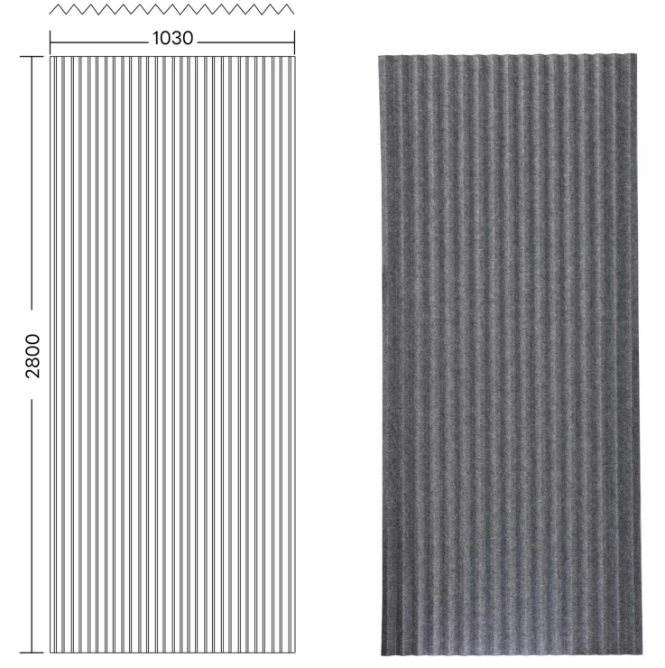 Supplier source reference for Wave PET Acoustic Wall Panels