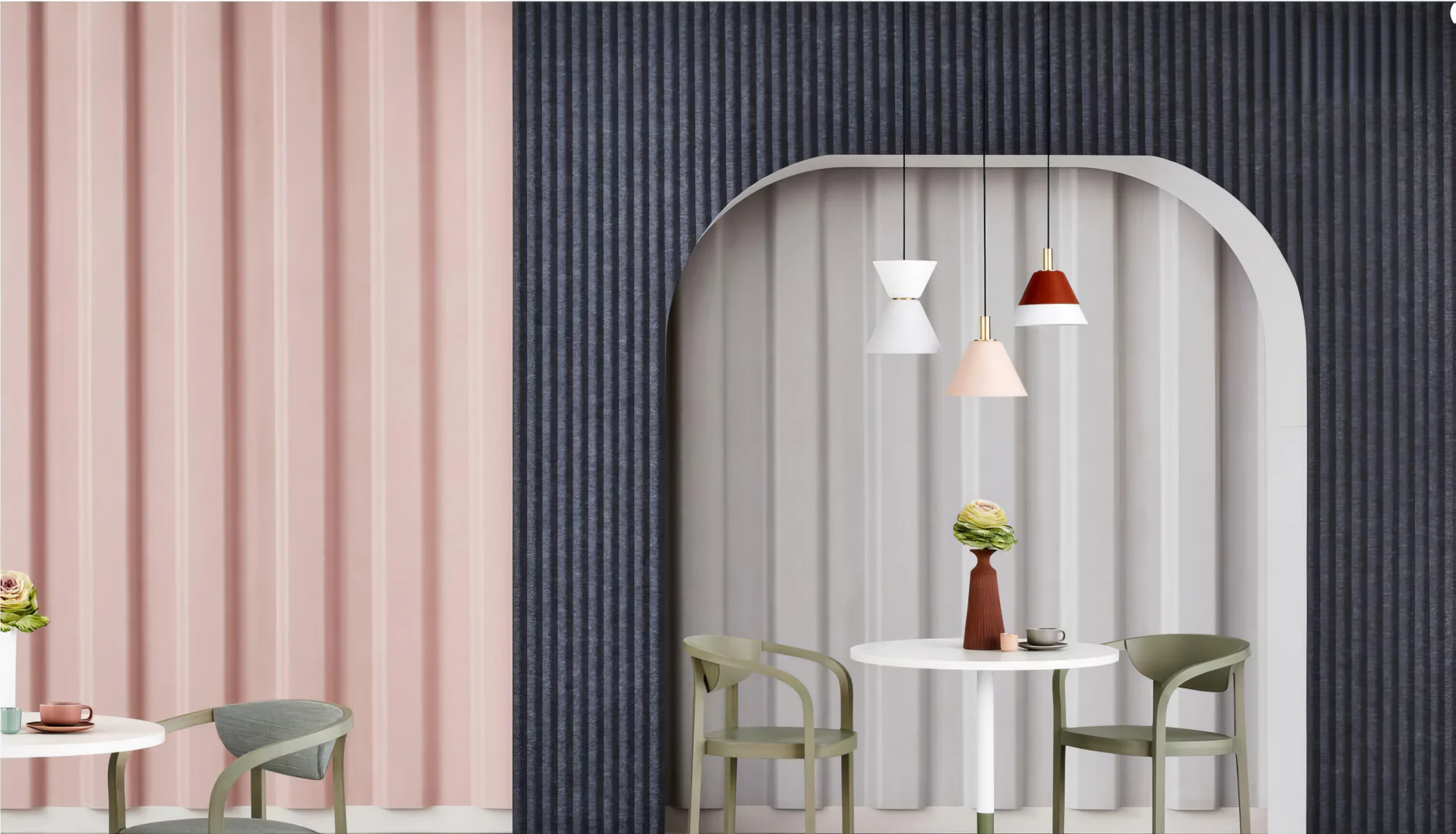 Supplier-provided visualization for Wave PET Acoustic Wall Panels