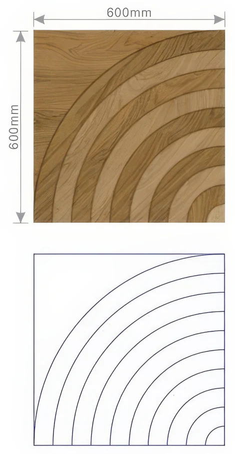 Supplier source diagram showing an arc pattern on a square module