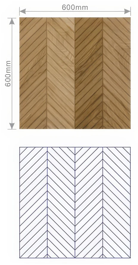 Supplier source diagram showing a chevron pattern on a square module
